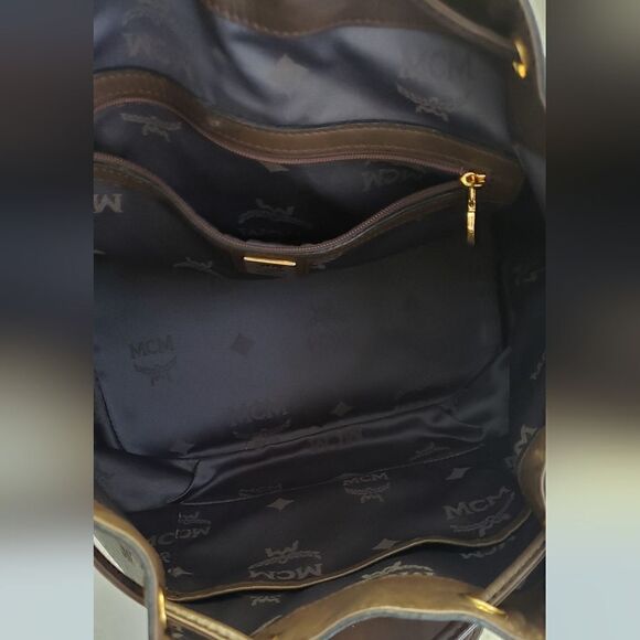 MCM Drawstring Bucket Shoulder Bag - Picture 9 of 12